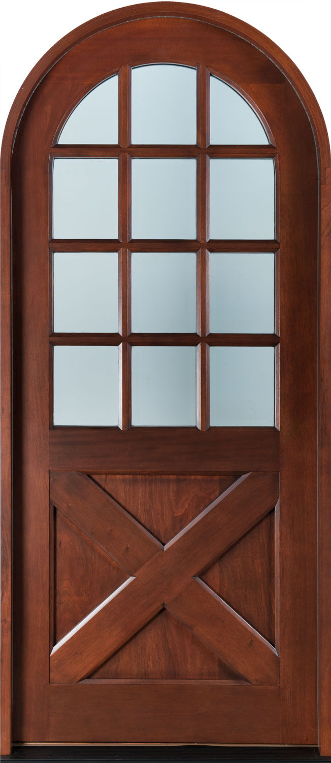 Top Round High End Exterior Solid Wooden Main Entrance Door