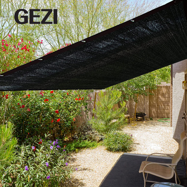 Gezi 10′ X 14′ Brown Rectangular Shade Sail Awning, 95% UV Awning Canopy Canopy Fabric for Terrace Outdoor Backyard - Heavy Duty Commercial Grade