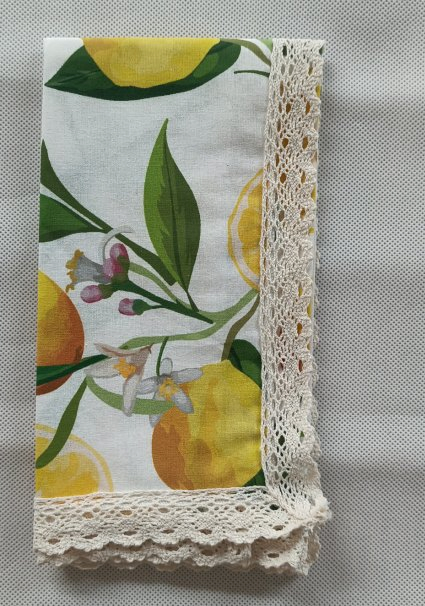 Custom Digital Printed Napkin with Lace Used for Kitchen and Table