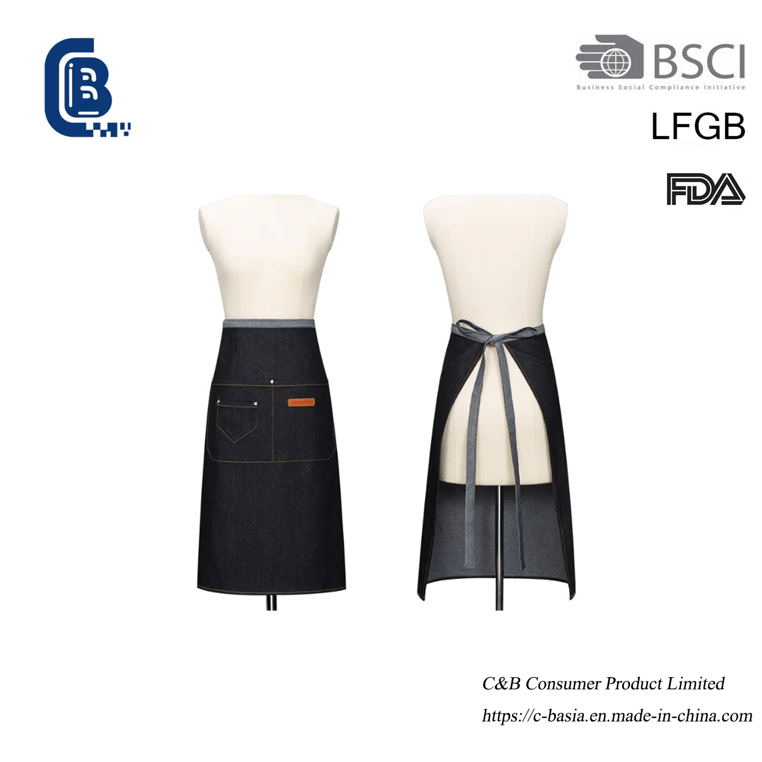 Kitchen Chef Cooking Barbecue Grill Apron, Customized Size/Color/Material