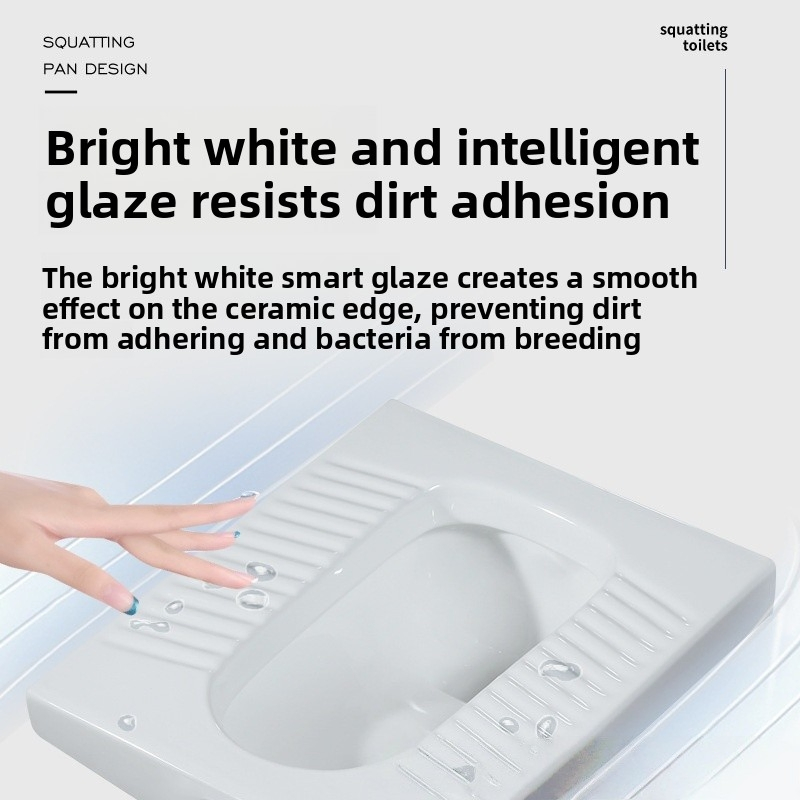 High-Quality Ceramic Squat Toilet with Easy Installation Features