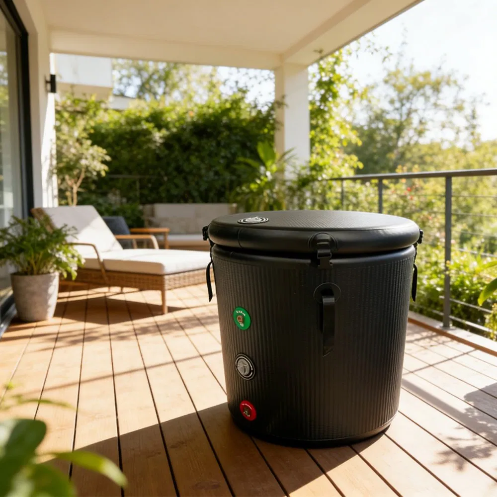 Портативная ванна для ледяных ванн с крышкой