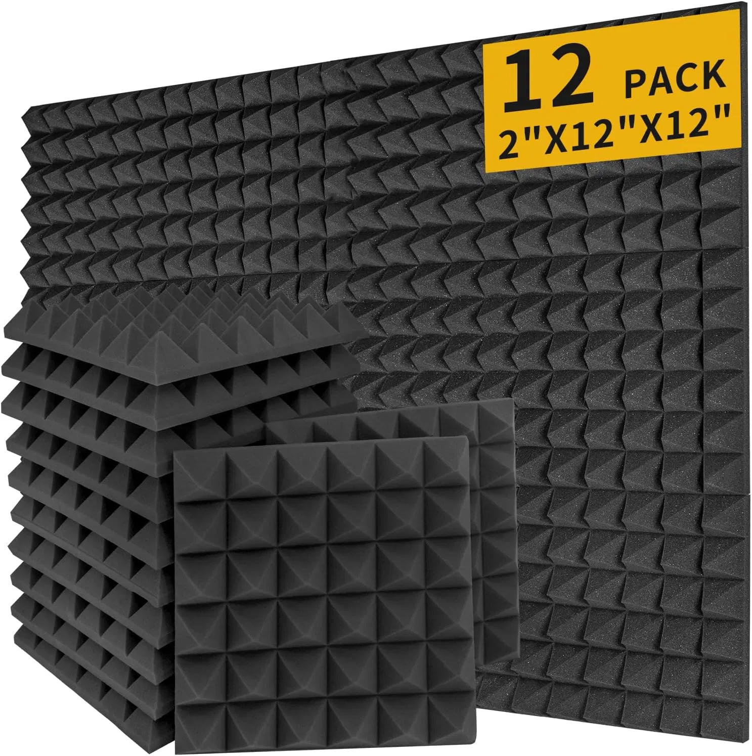 High Density and Fire Resistant Pyramid Acoustic Panels for Wall and Ceiling