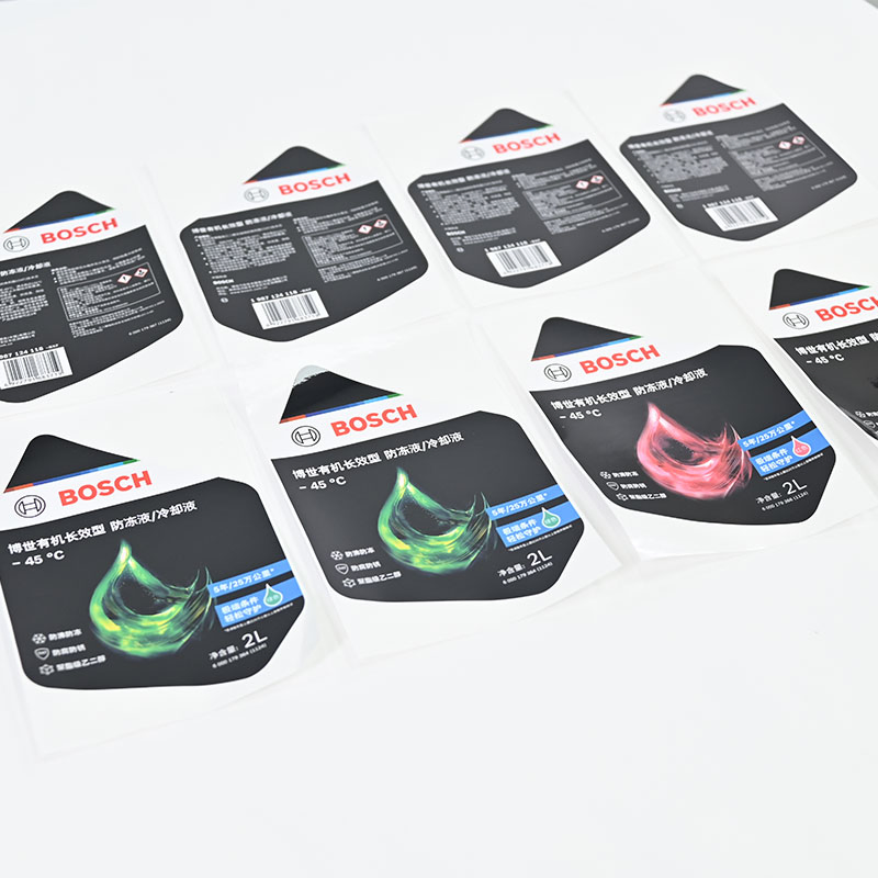 Manufacturer Custom Printing Self Adhesive Die Cut Vinyl Waterproof Engine Oil Sticker Label for Plastic Bottle