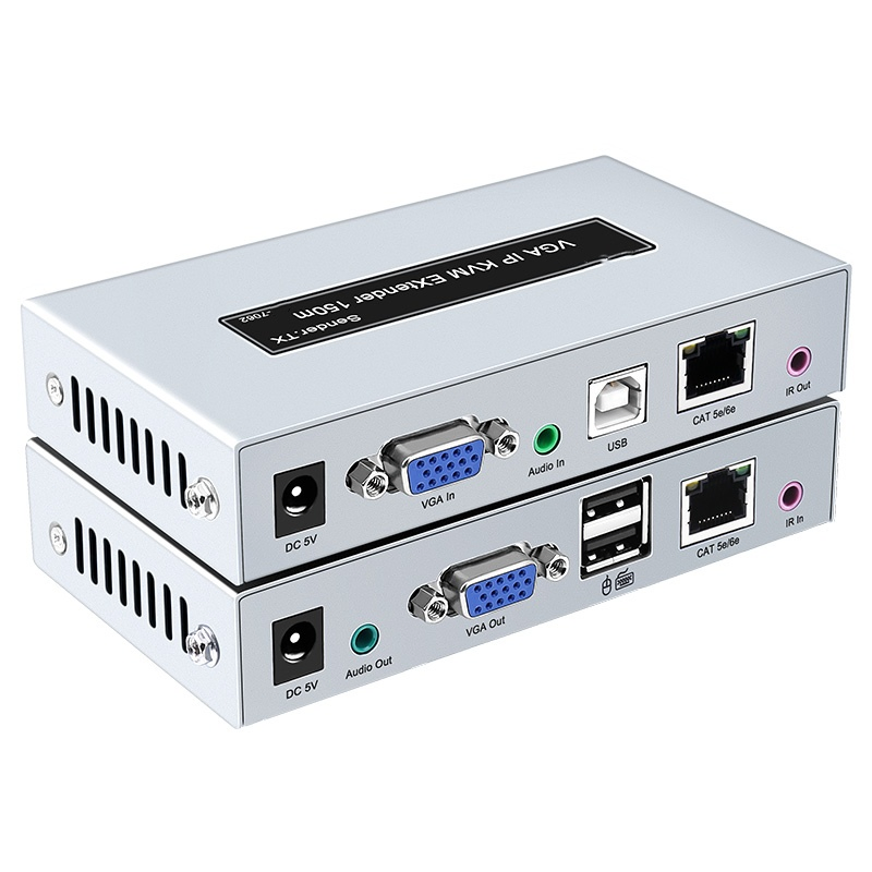 VGA USB Kvm Extender Over IP/TCP UTP/STP Cat5e/6 RJ45 LAN Network VGA Mouse and Keyboard Extender VGA USB