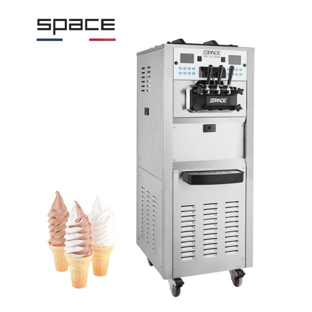 3 Flavor Best Commercial Soft Serve Ice Cream Machine with Two Hoppers