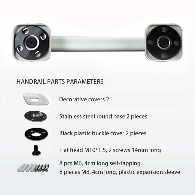 Square Anti-Slip Handrail; Bathroom and Toilet Safety Handrail; Elderly Anti-Fall Assist Handle