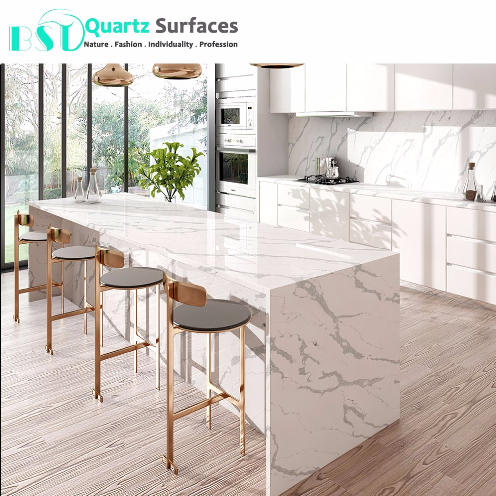 Calacatta White Artificial Quartz Stone Slab