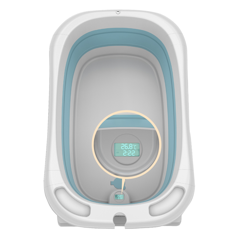 Складная детская ванночка с термометром и сеткой