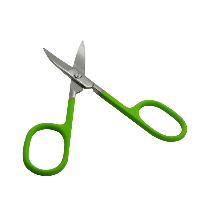 3.5mm Thickness Stainless Steel with Color Grip Beauty Eyebrow Manicure Cuticle Nail Scissors B