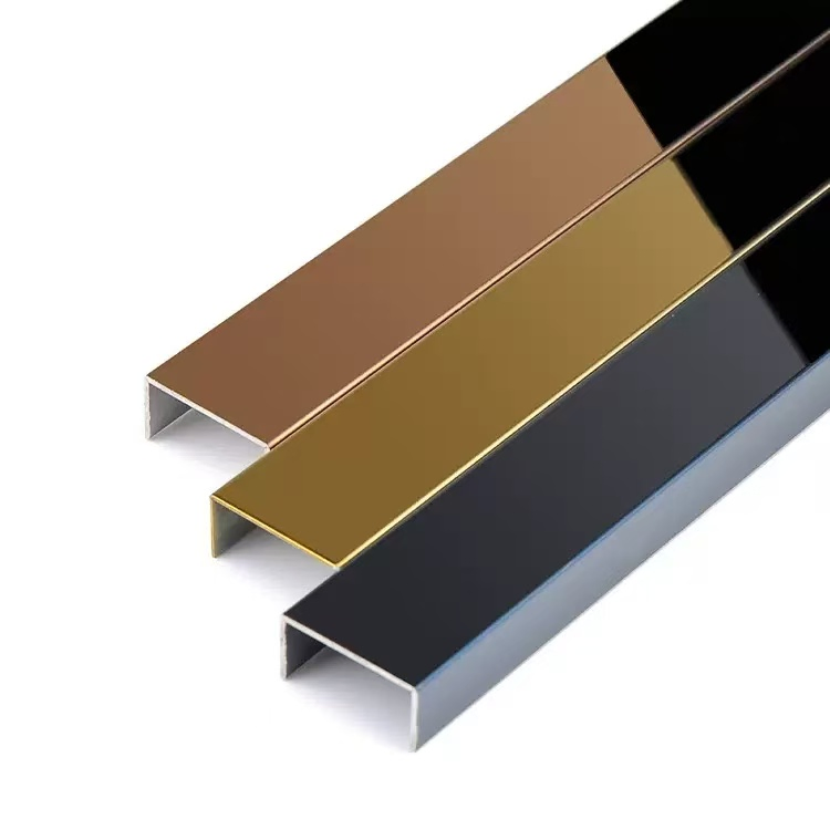 10*60*10mm Wall Corner Protectionstainless Steel U-Shaped Tile Strip Trim