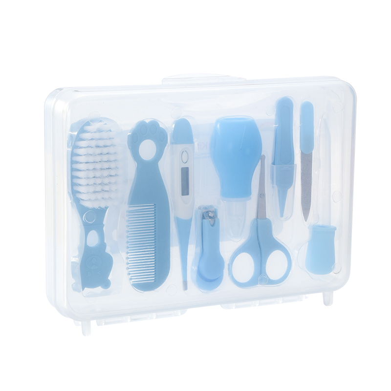 PP Box Baby Grooming Kit Brush Comb Nasal Aspirator Medicine Feeder Baby Care Kit