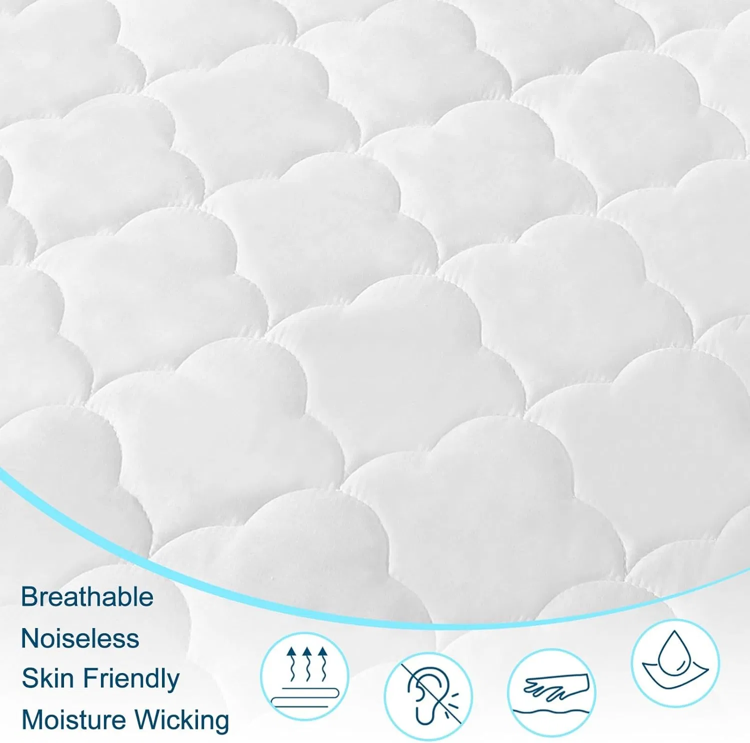 Full Air Mattress Pad Cover with Pump Access Opening