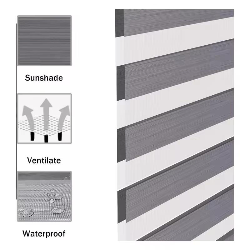 Viskon Customized Size Electriced Zebra Blinds Curtain Motorized Blackout Roller Window Blinds