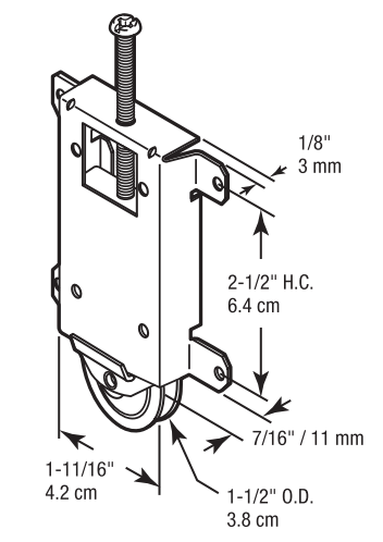Architectural Hardware Steel or Plastic Wheel Aluminum Window Roller Sliding Window Pulley
