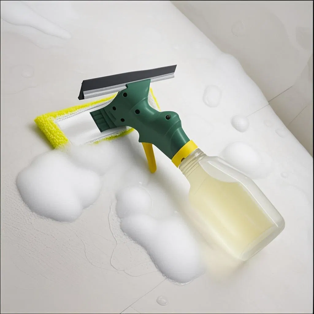 Household Window Cleaner Professional Cleaning Integrated Water Spray Glass Scraper