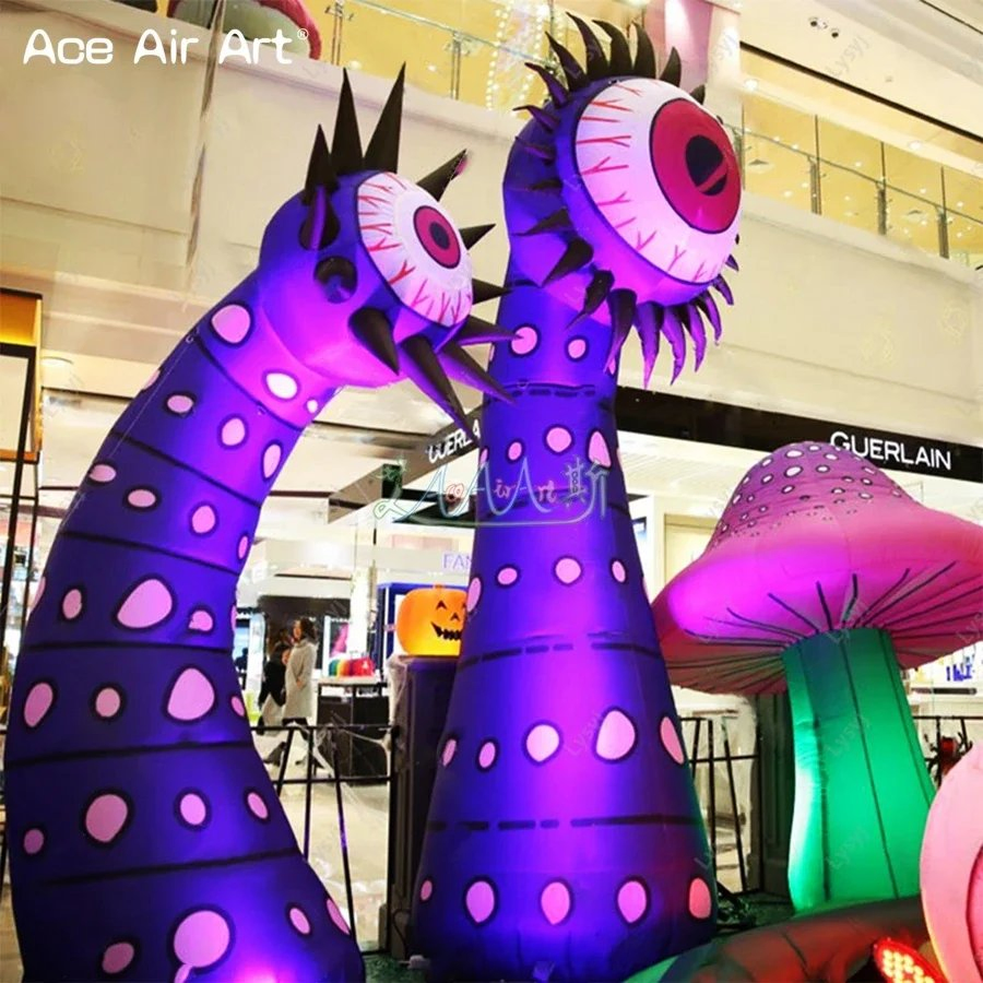 Outdoor Decoration Inflatable Monster Cartoon One-Eyed Monster LED Lighting Model Inflatable Single Eye Replica for Halloween