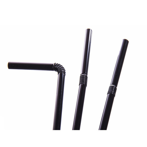 Custom PLA Flexible Drinking Straws Disposable Corn Starch Bent Straws