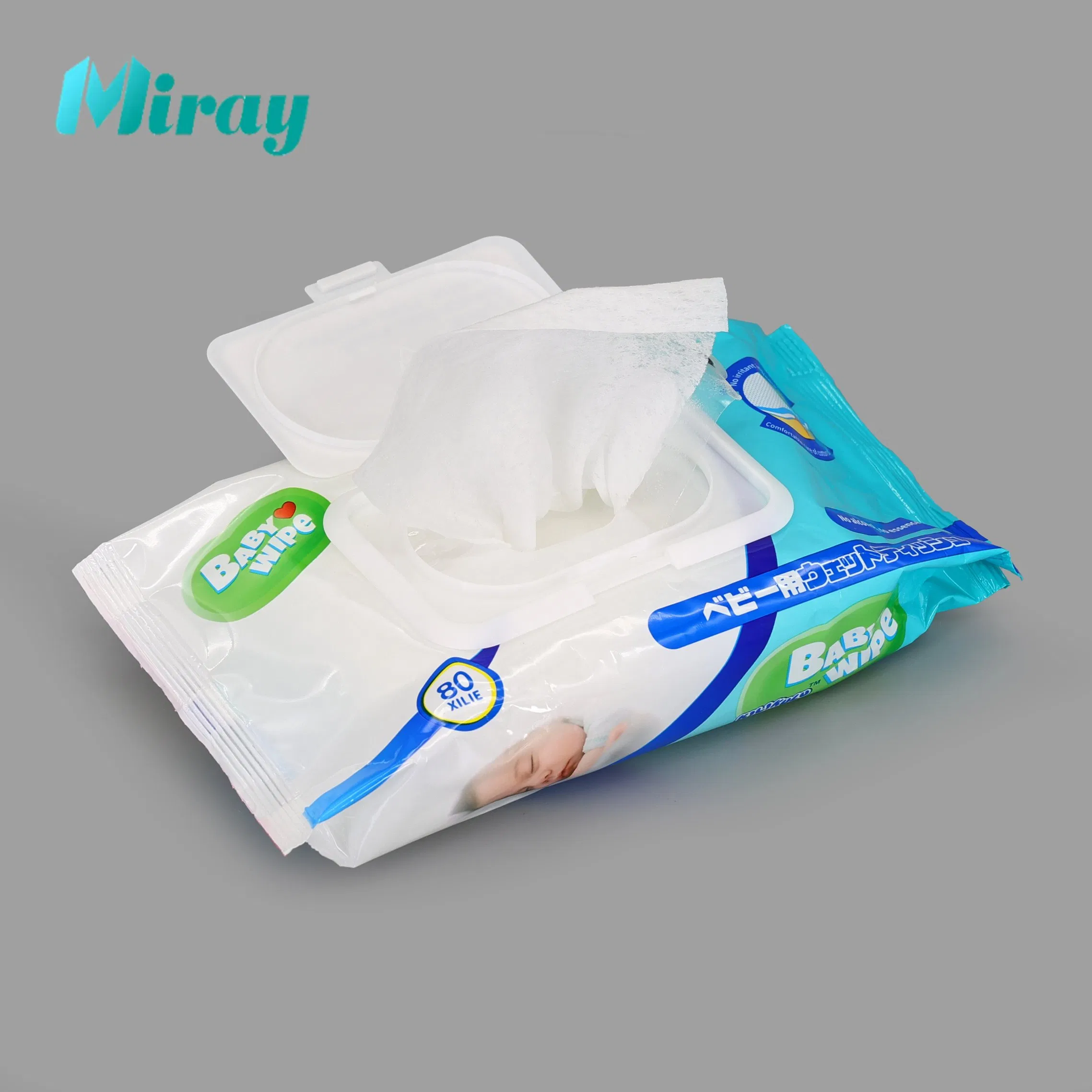High Quality Non-Alcohol Free Baby Wet Wipes 80PCS Per Pack for Cleaning
