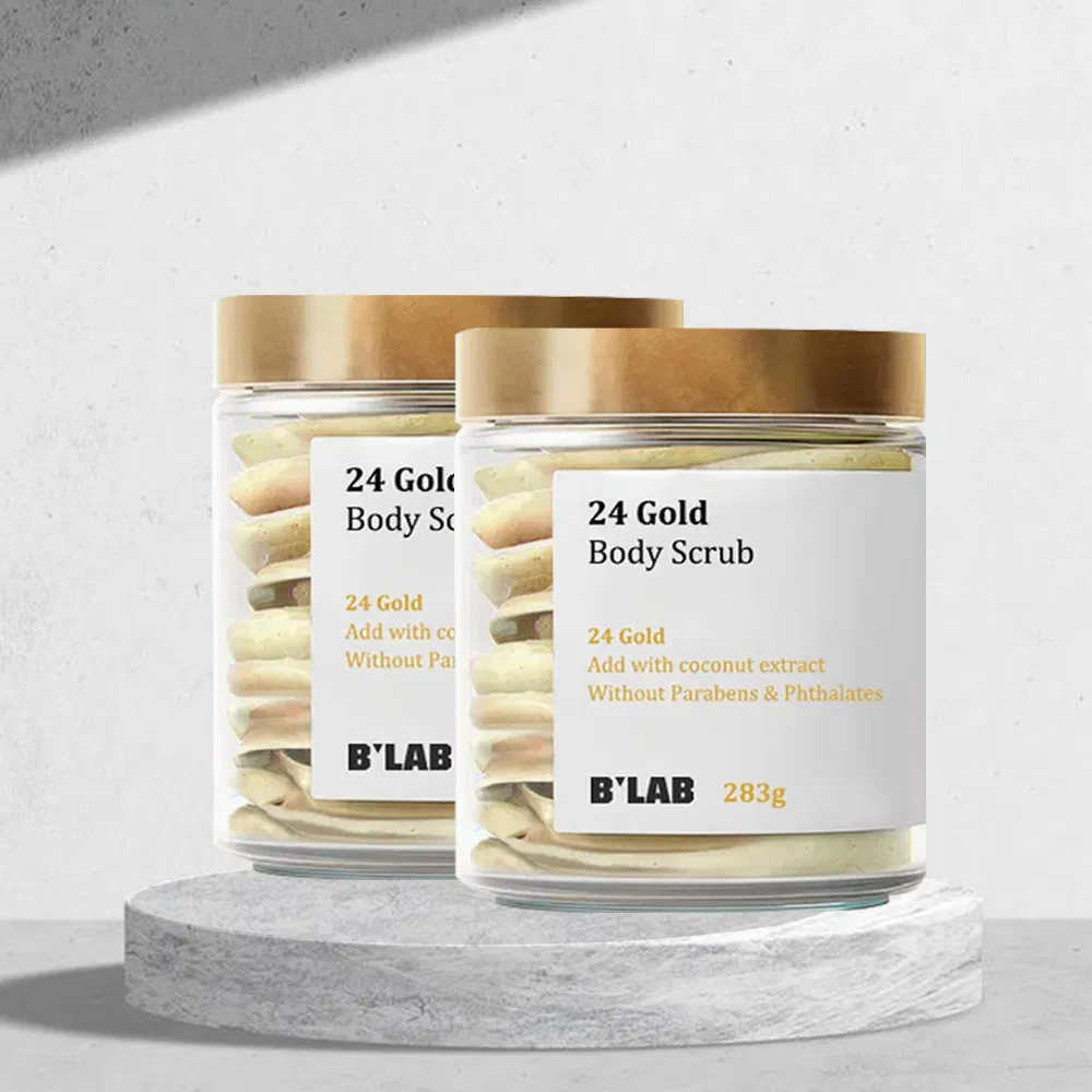 Private Label Body Care Organic Natural 24 Gold Body Scrub