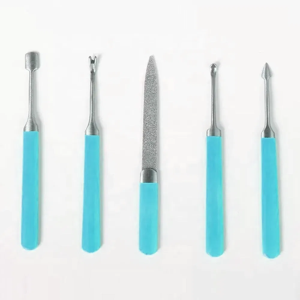 5PCS Nail Art Supplies Cuticle Pusher Kit Skin Callus Remover Manicure and Pedicure Care Products Tool Set