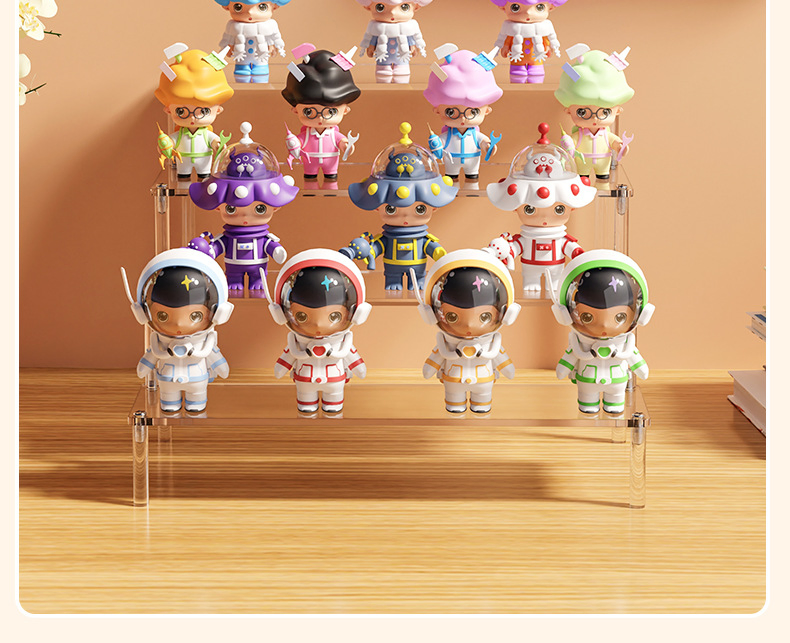 Acrylic Trapezoidal Multi-Layer Display Stand Storage for Decoration and Organizer