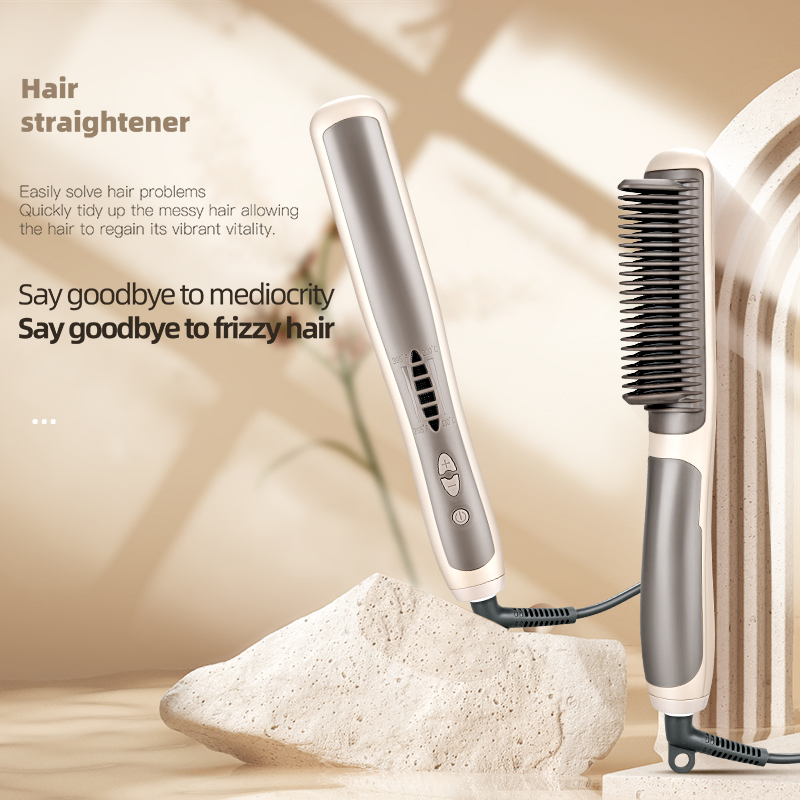 2026 PTC Heating Mocha Ash 360° Rotation Hair Straightener Kd388