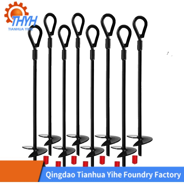 Photovoltaic Solar System Accessory Spiral Ground Anchor Helical Screw Piles Ground Anchor