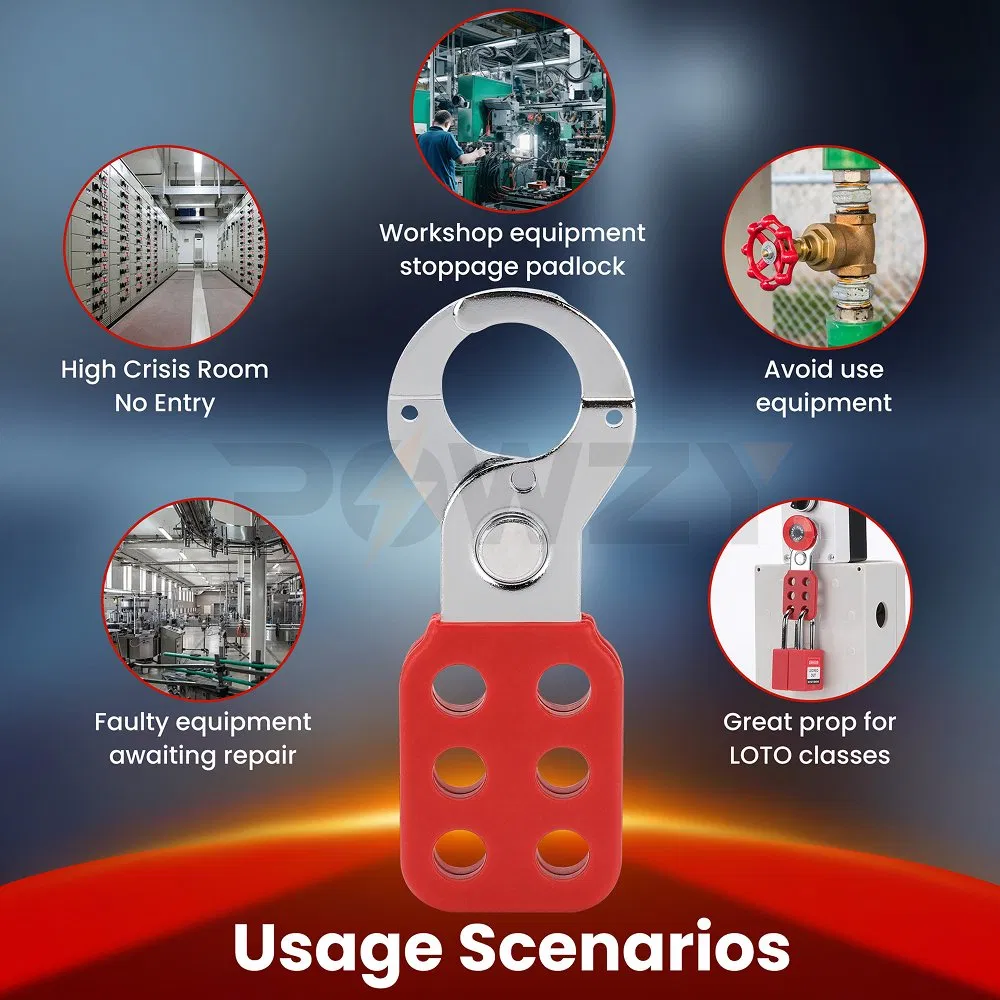Heavy-Duty Stainless Steel Lockout Hasp with Secure Padlock