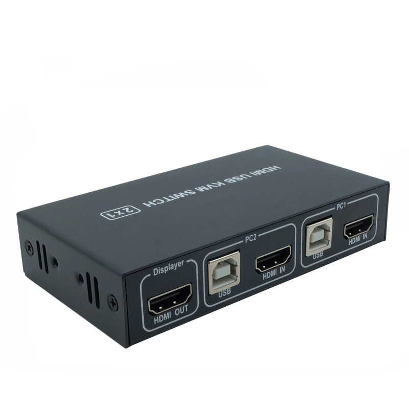 KVM-переключатель Amazon 1x2 для клавиатуры, мыши и монитора