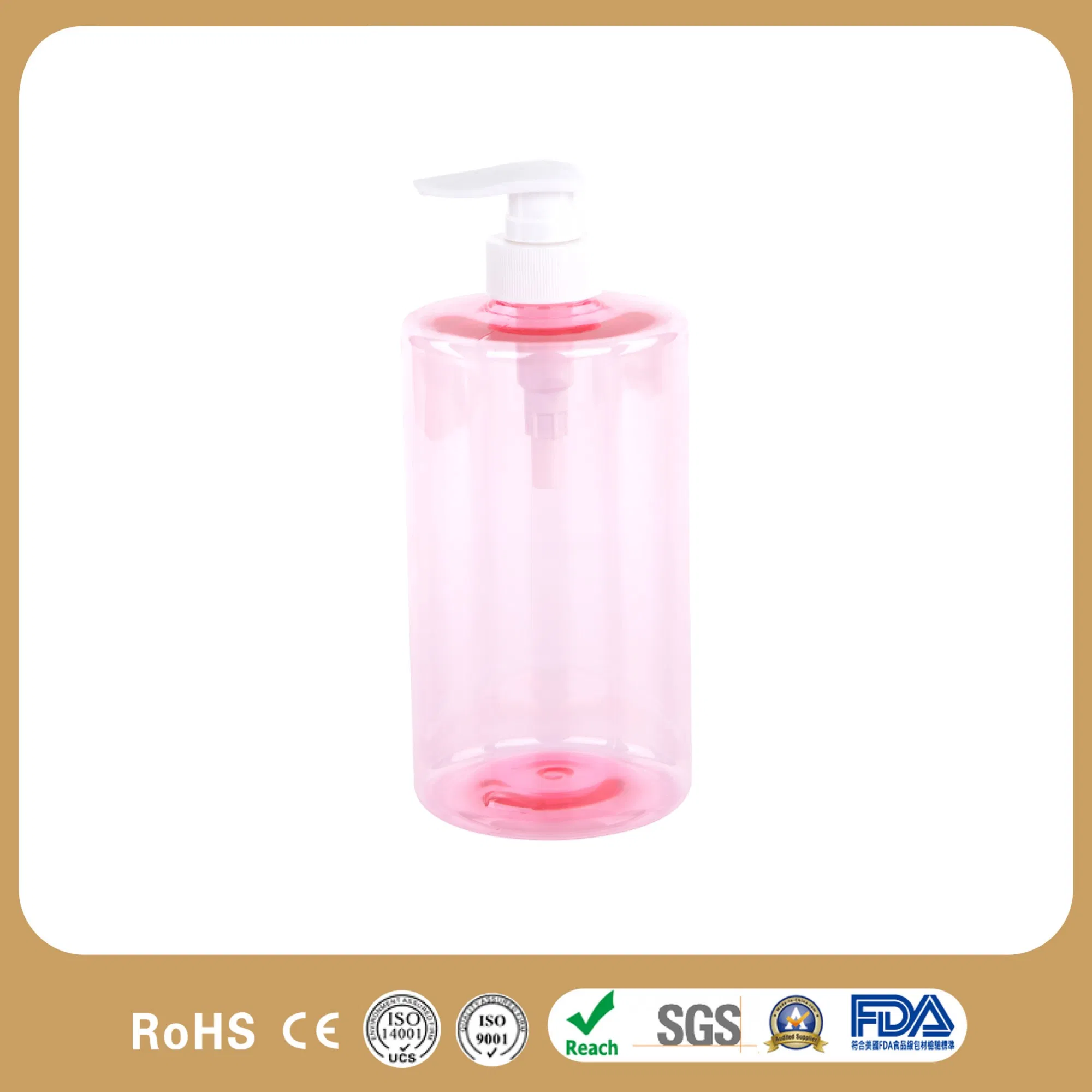 500ml Boston Round Fine Mist Clear Disinfection Sprayer Bottle Plastic PLA Bottle with Perfume Mist Spray   