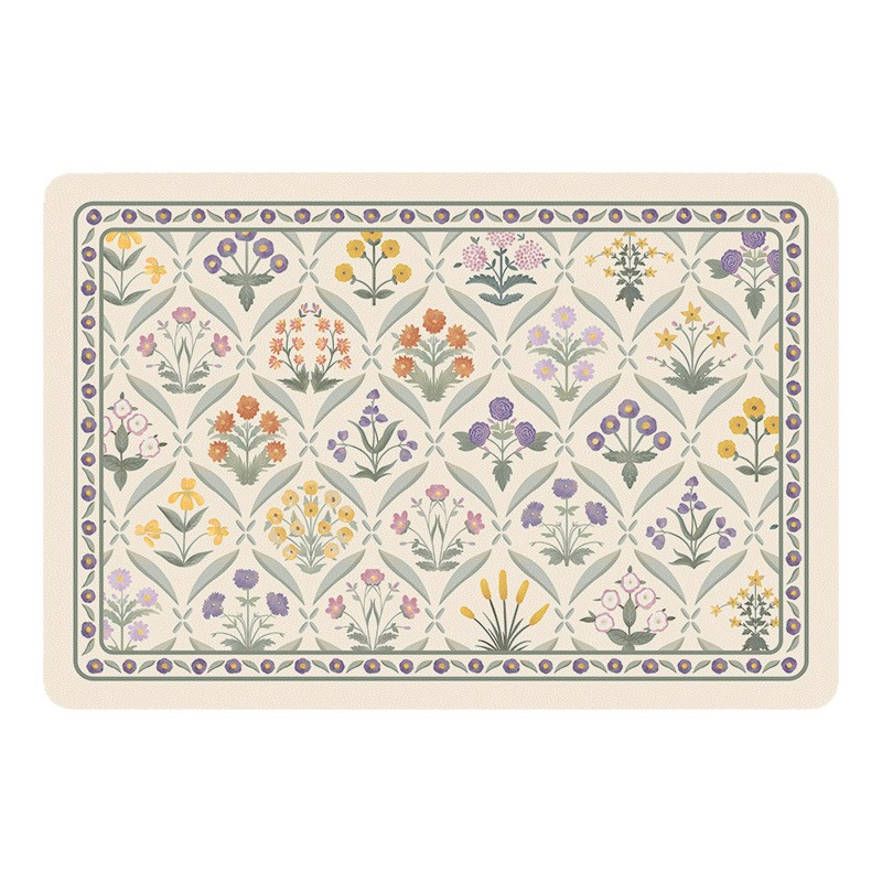 Vintage French-Style Leather-Look Premium Waterproof Oil-Proof Light Weight-Luxury Heat-Insulating Placemat for Dining Spaces