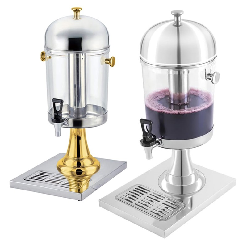 Hotel Round Stainless Steel Single Beverage Fruit Juice Dispenser