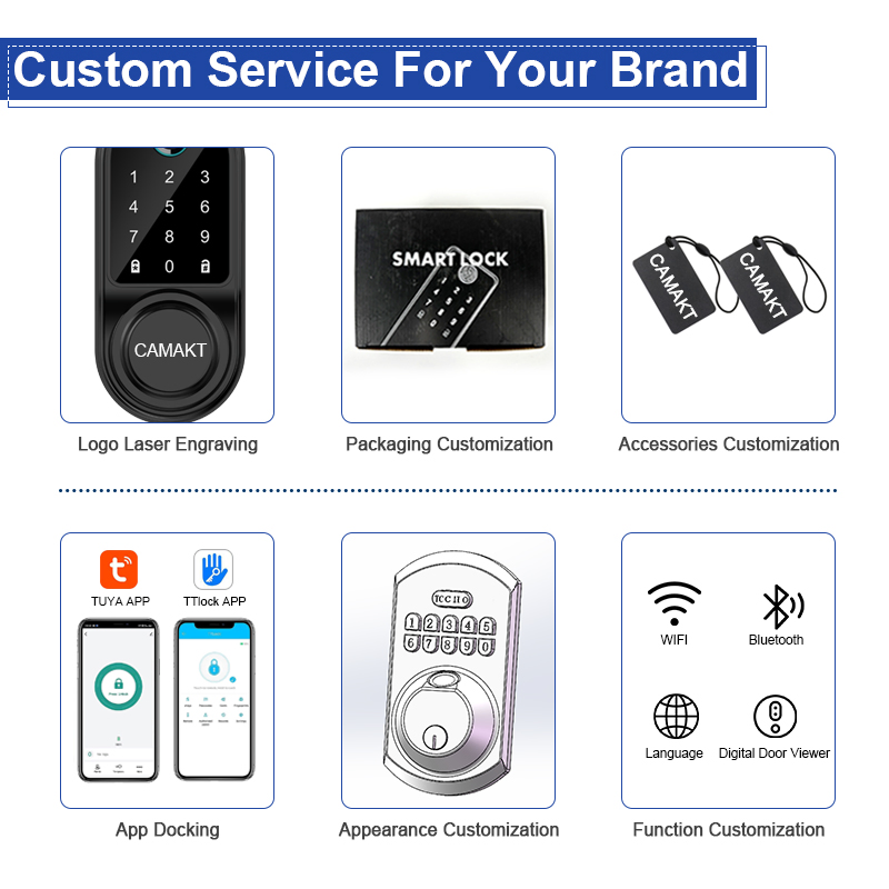 Best Selling Tuya Smart Lock Home Deadbolt Door Lock Fingerprint Lock