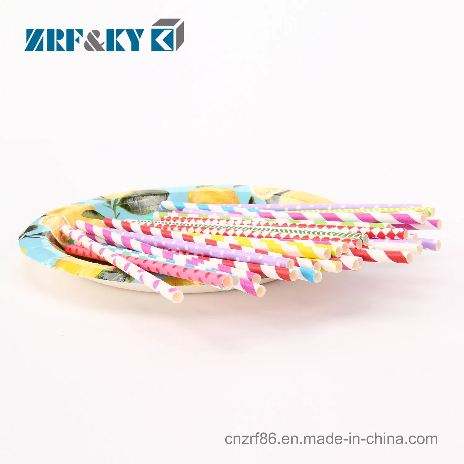 Wholesale Disposable Striped Paper Straw Food Grade Eco-Friendly Biodegradable Paper Drinking Straws Manufacturer