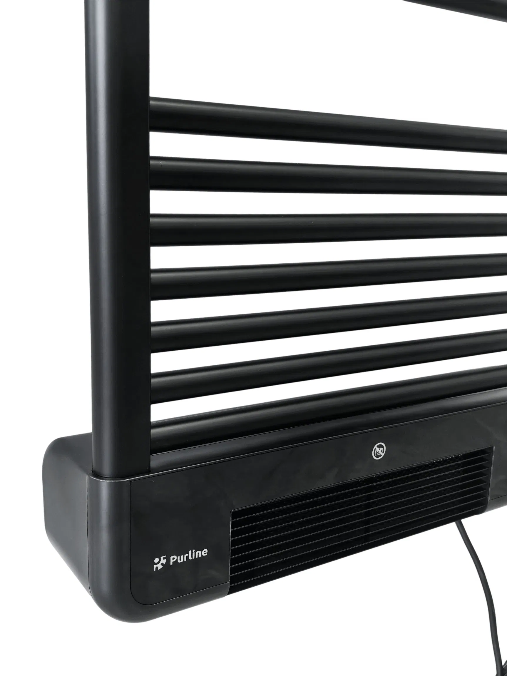 Electric Thermostatic Designer Towel Radiator Aluminium Black