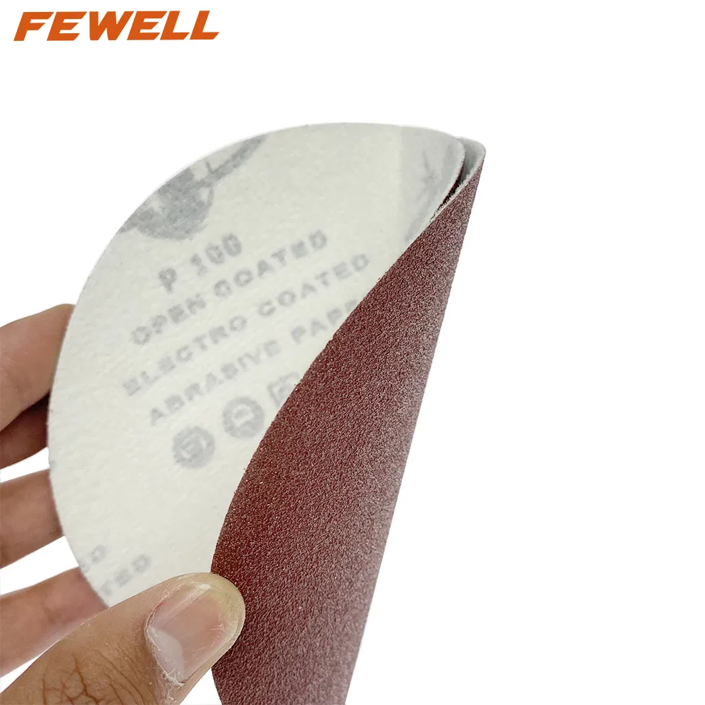 150mm 6'' Red 100 Grit Sanding Disc Abrasive Tools Sandpaper for Polishing and Grinding Stainless Steel Wood