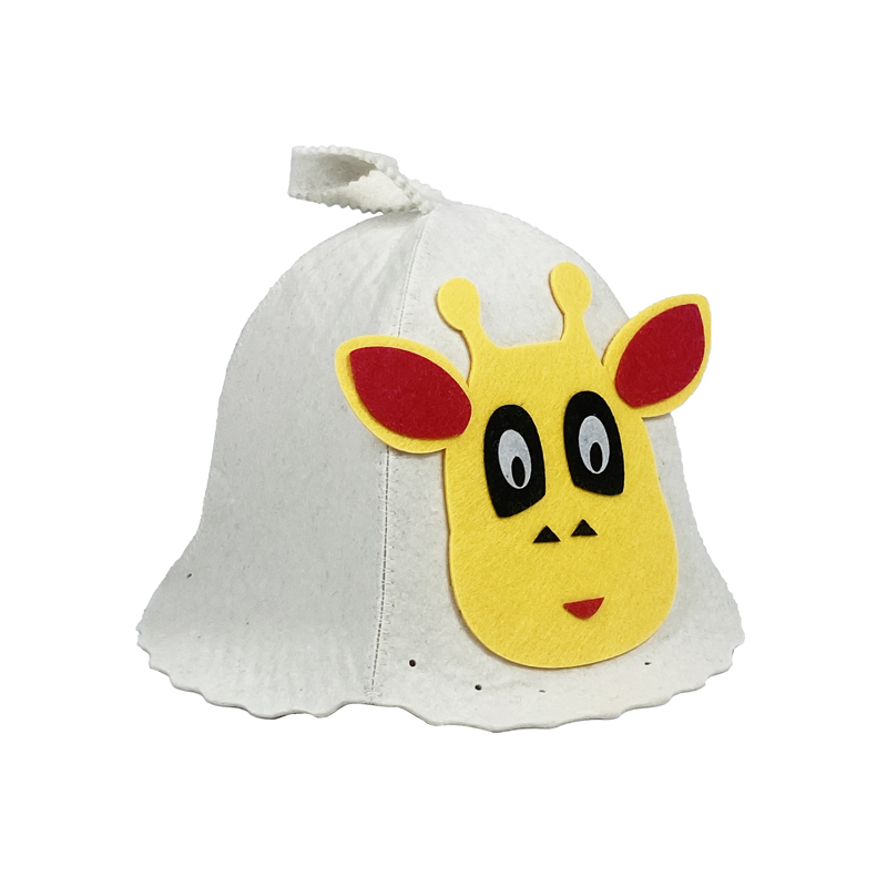 Wool Felt Sauna Head Cover with Moisture-Wicking Liner
