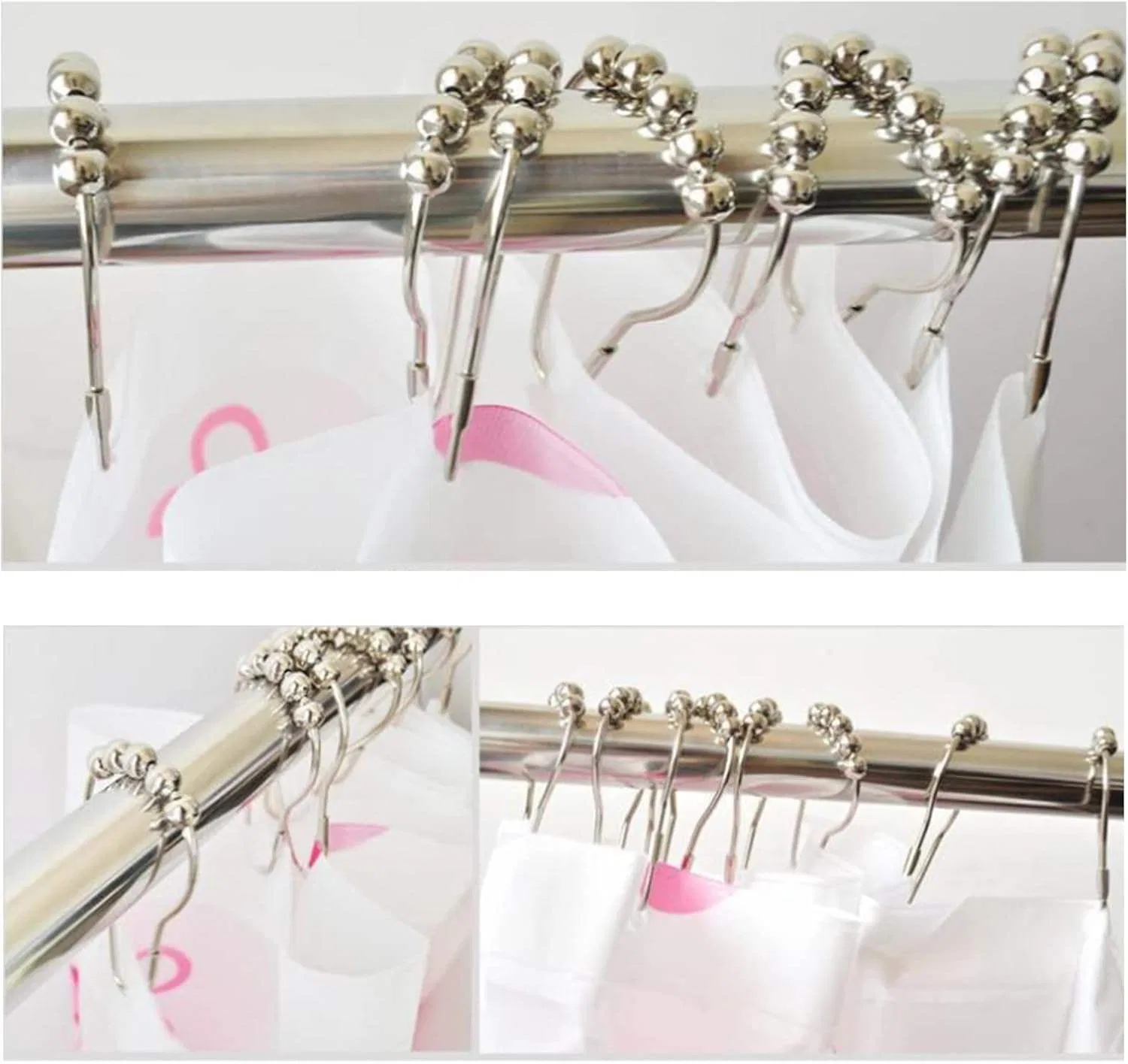 Morden Style Metal Curtain Rings Stainless Steel Curtain Hooks