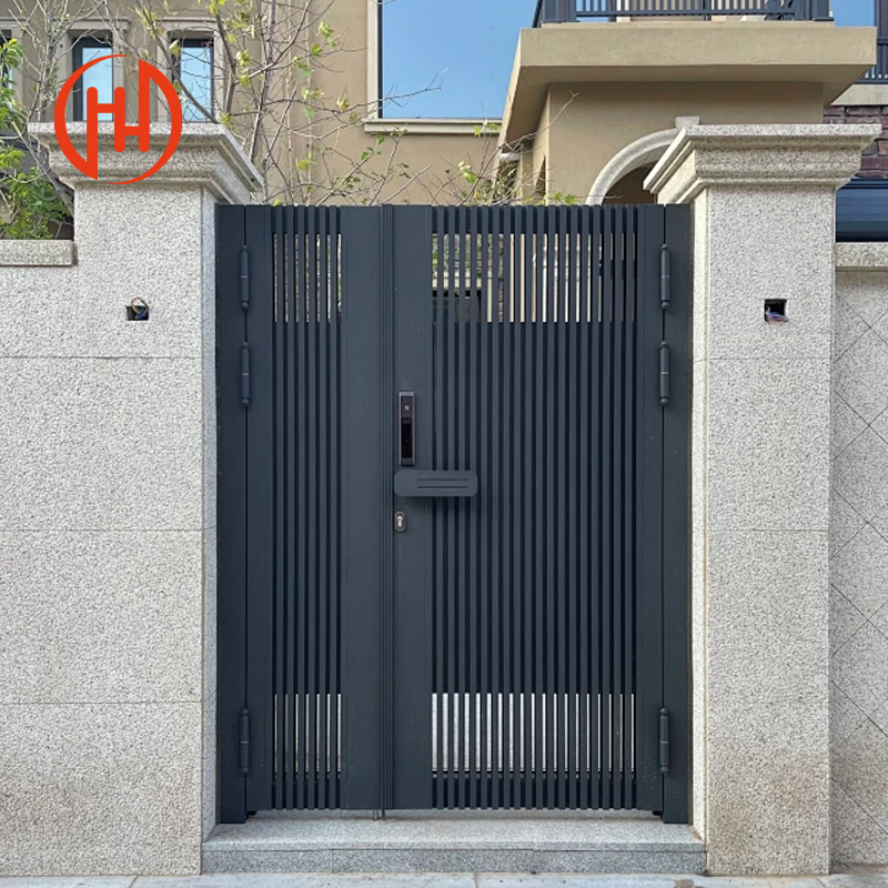 Royal Style Painted Craft Wrought Iron Main Gate