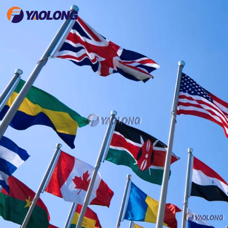 Corrosion Resistant Aluminum Flag Pole Stand with Flat Top Finial