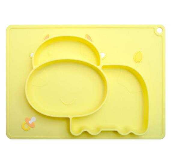 Reusable Bowl Silicone Children Dinner Feeding Plate Baby Suction Plate