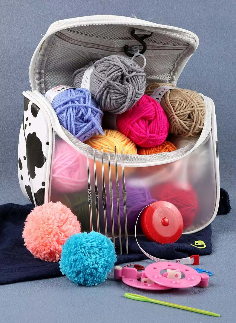DIY Portable Milk Crochet Kit for Soft Wool Scarves