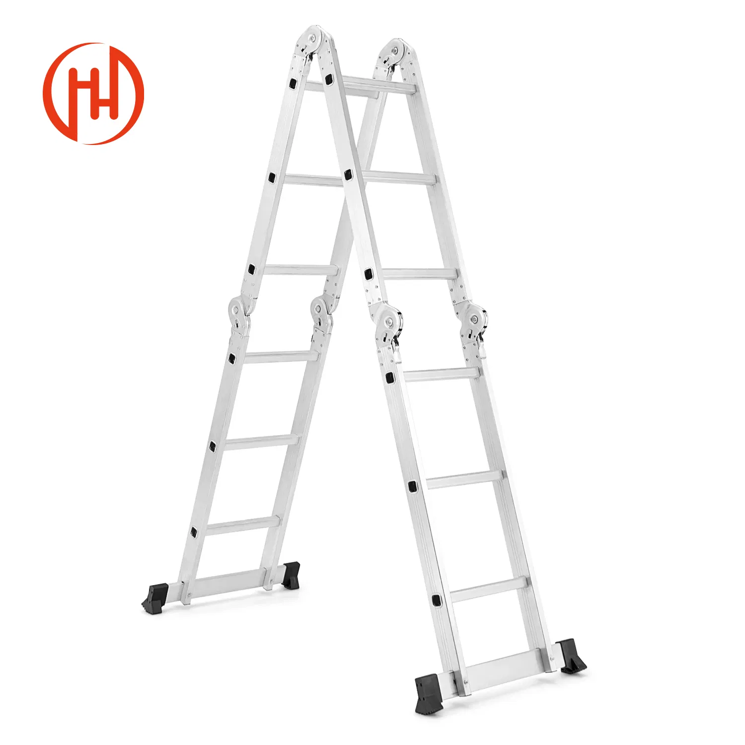 5m Aluminum Folding Ladder Profiles Attic Work Platform Scaffold Ladders Customized