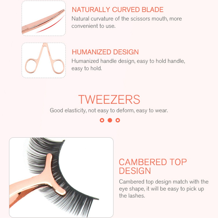 Makeup Tools for Other Eyelash Wholsale 3D Mink Lashes Tweezer and Curler Sets Eyelash Accessories Tools