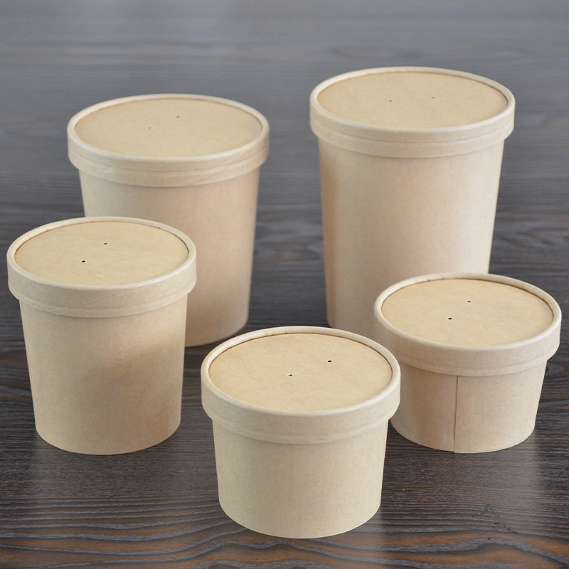 Бумажный контейнер для еды на вынос 8-32 унции