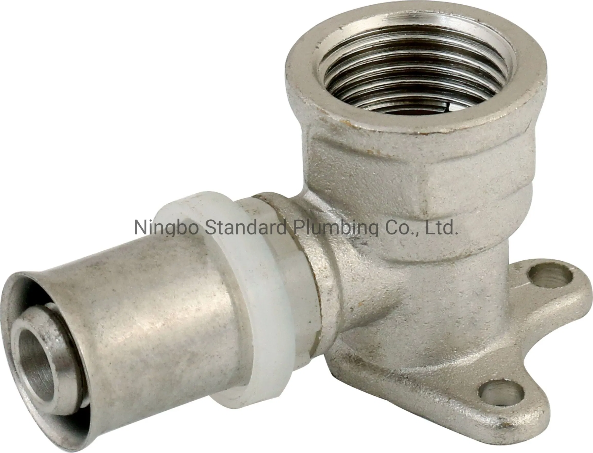 Brass U Type Press Female Wallplated Elbow Fittings for Pex/Pex-Al-Pex Pipes