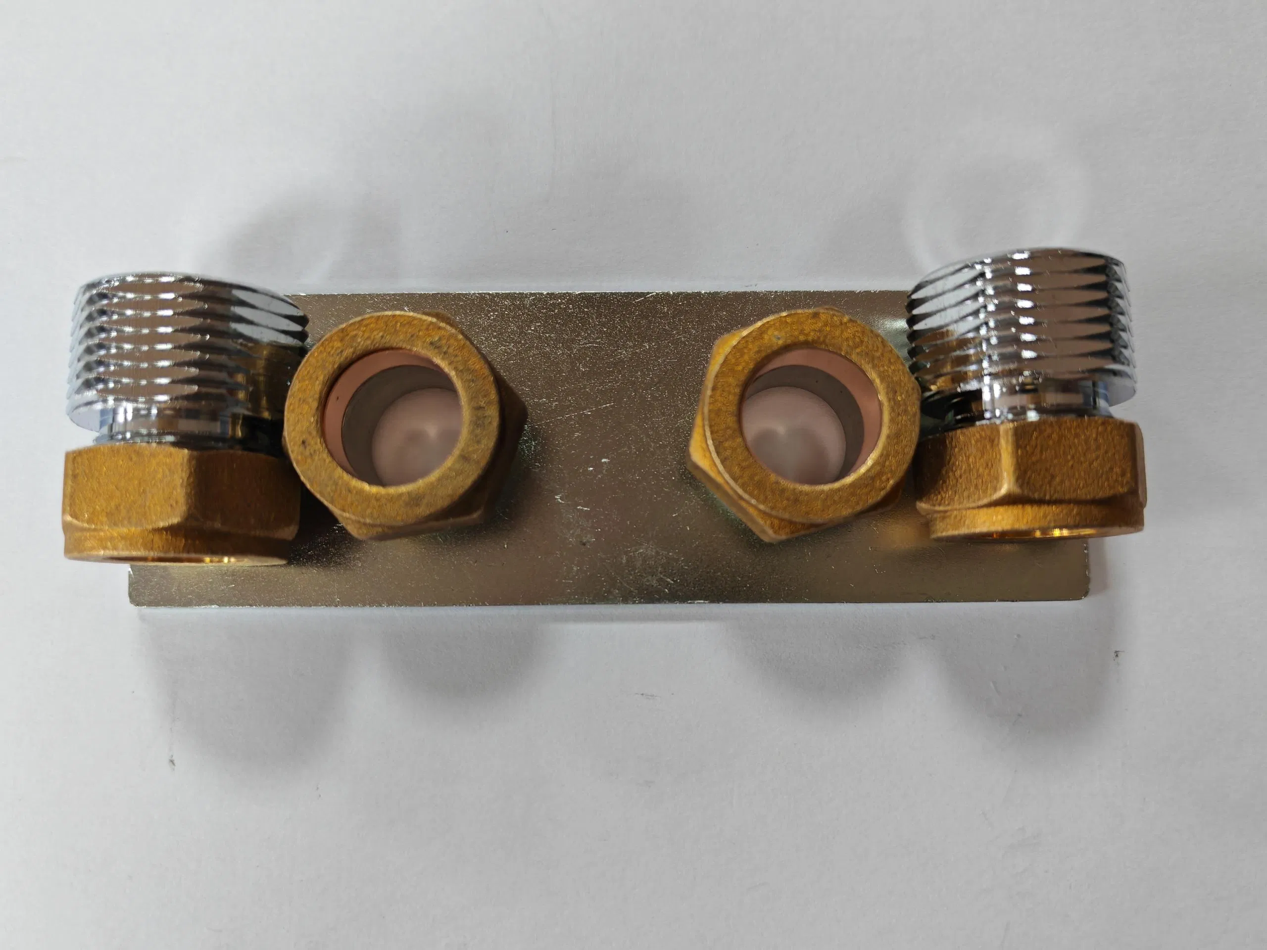 Brass Exposed Shower Wall Mount Fitting Fixing Kit Douche Plate with Blister Packing