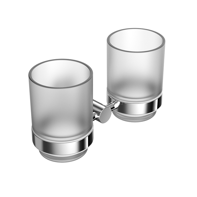 Держатель для стаканов с двумя стаканами, нержавеющая сталь