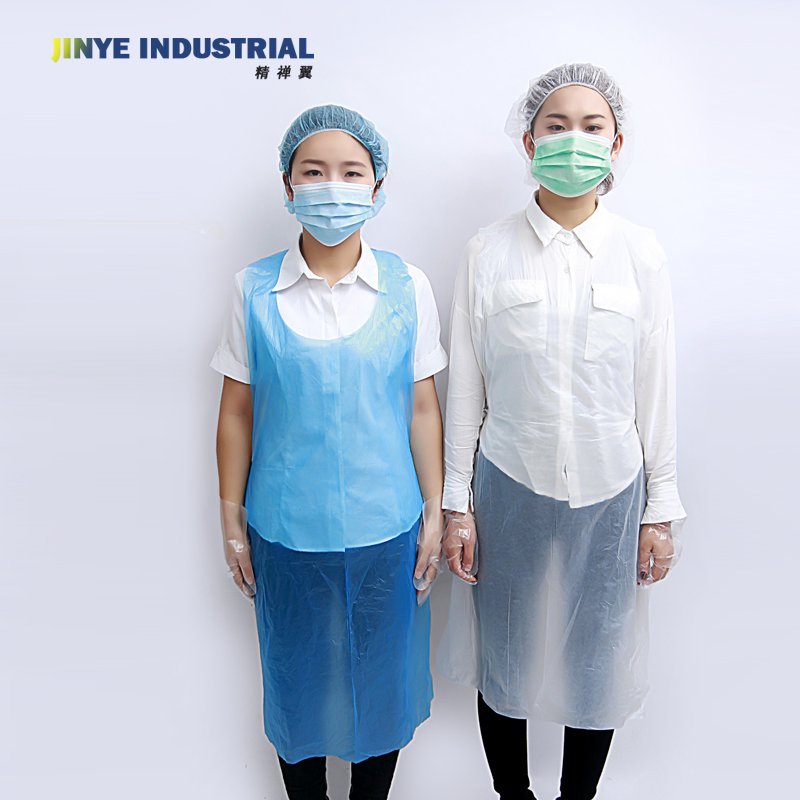 Waterproof HDPE/LDPE Plastic Disposable PE Apron for Food Processing Industry Service/Hotel/Restaurant Cooking